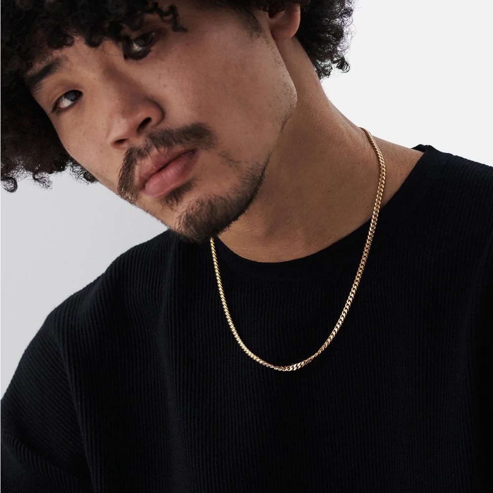 Men's Round Curb Chain Necklace